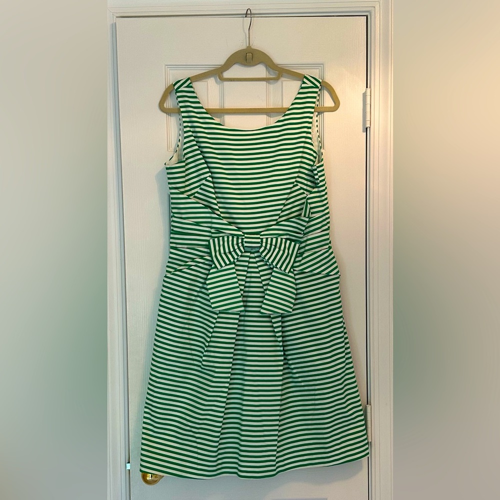 NWT New Directions Green and White Striped Dress, size 10
